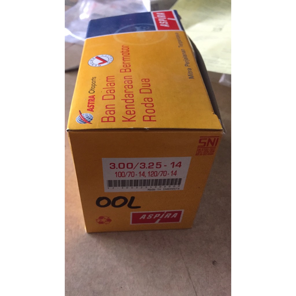 BAN DALAM MOTOR 300/325-14 ,100/70-14, 120/70-14 MERK ASPIRA