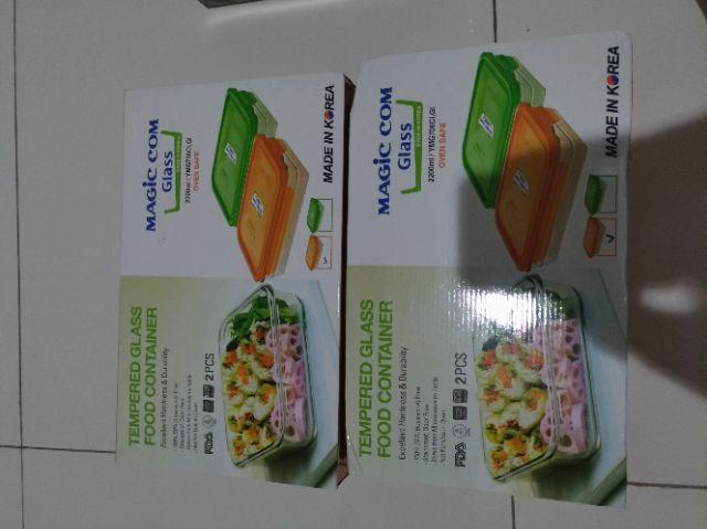 Yong Ma - Magic Com Glass - Tempat/kotak Makanan Kaca 720 & 920 Ml - Ymg753ci & Ymg753gi
