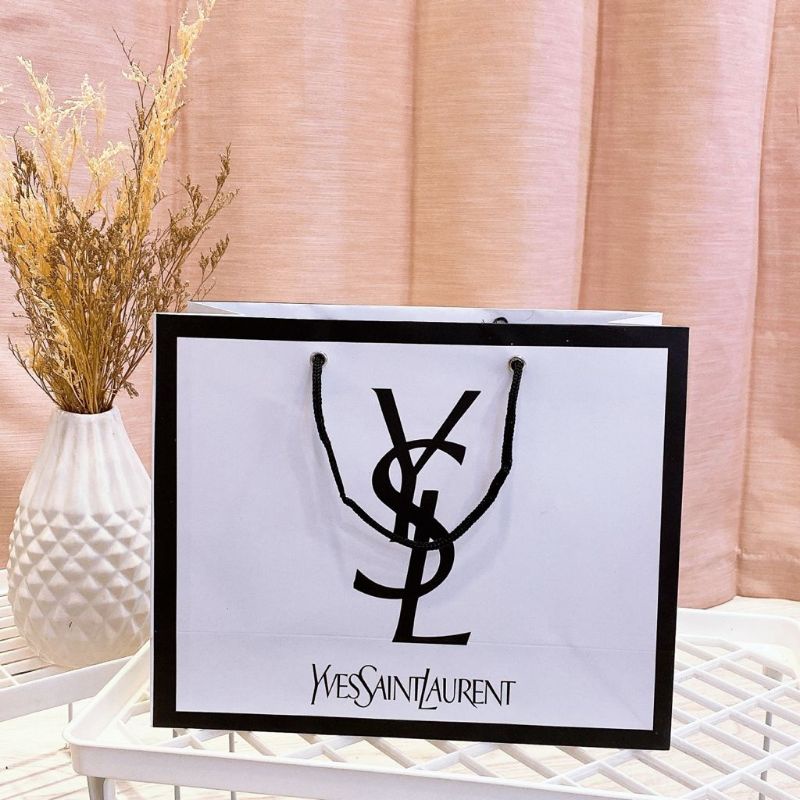 

PAPERBAG Branded Pembungkus Kado Shopping Bag Kelengkapan Tas Kertas Hadiah ysl02 ( PAPERBAG SAJA )