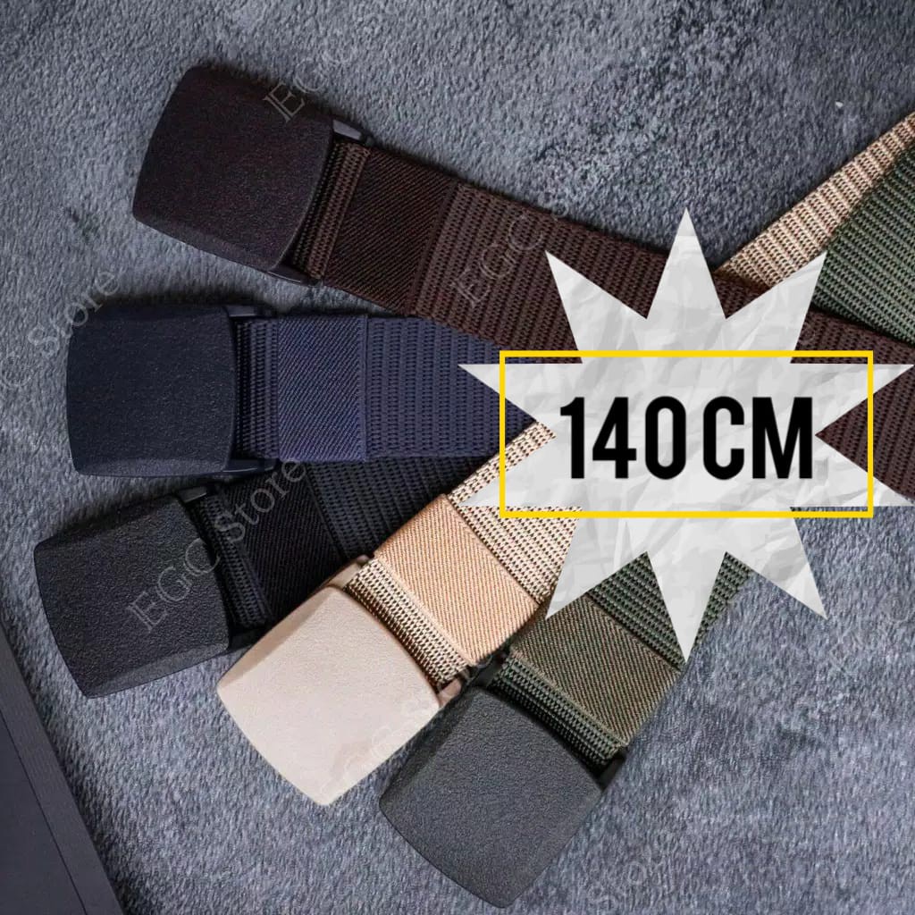 IKAT PINGGANG PRIA CANVAS TACTICAL MILITARY MEN BELT 150CM JEPIT ANTI METAL DETECTOR  - MC-NL-140