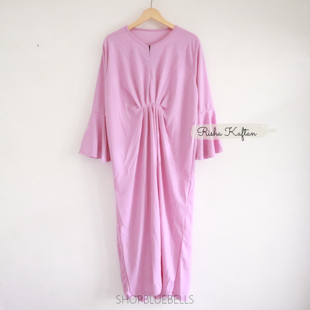 Risha Kaftan - Pastel Dress Muslim Maxi Kerut