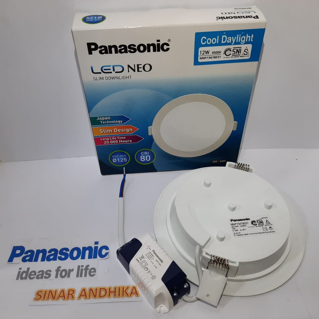 LED SLIM DOWNLIGHT PANEL 12 WATT PANASONIC NNP 73478/NNP 73472