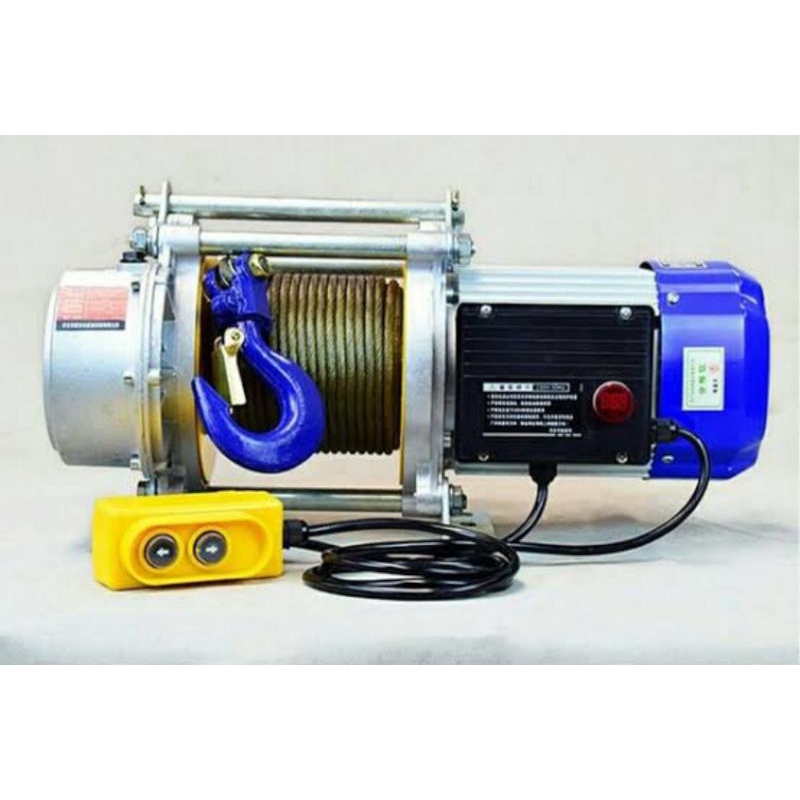 Jual WINCH Wire Rope Hoist Electric 1200 kg Sling 30 meter Crane Katrol 1,2 Ton Shopee Indonesia
