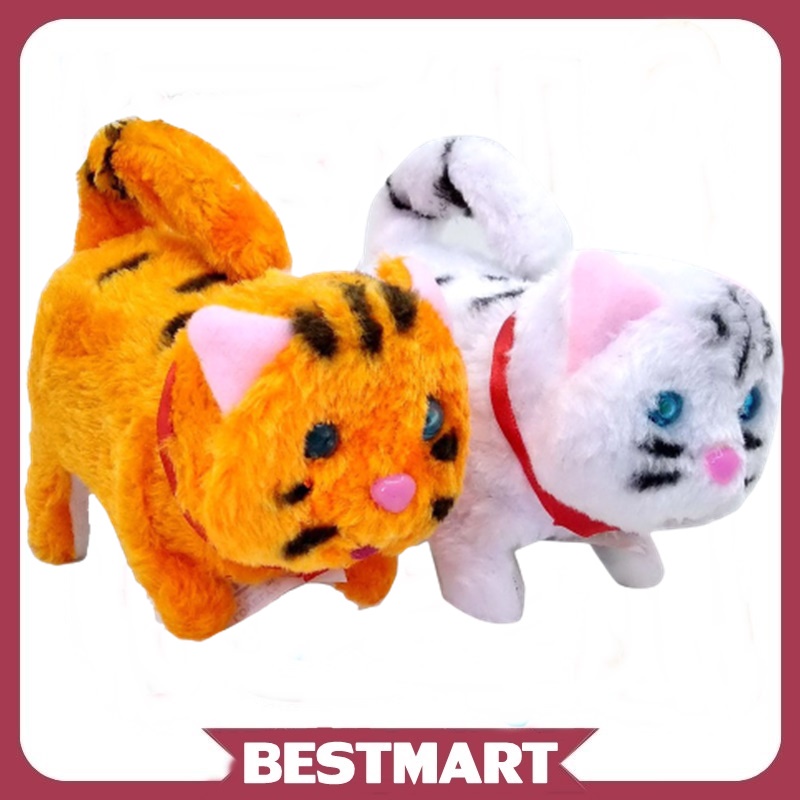 Boneka Kucing Lucu / Mainan Anak Kucing Batrai Bisa Jalan