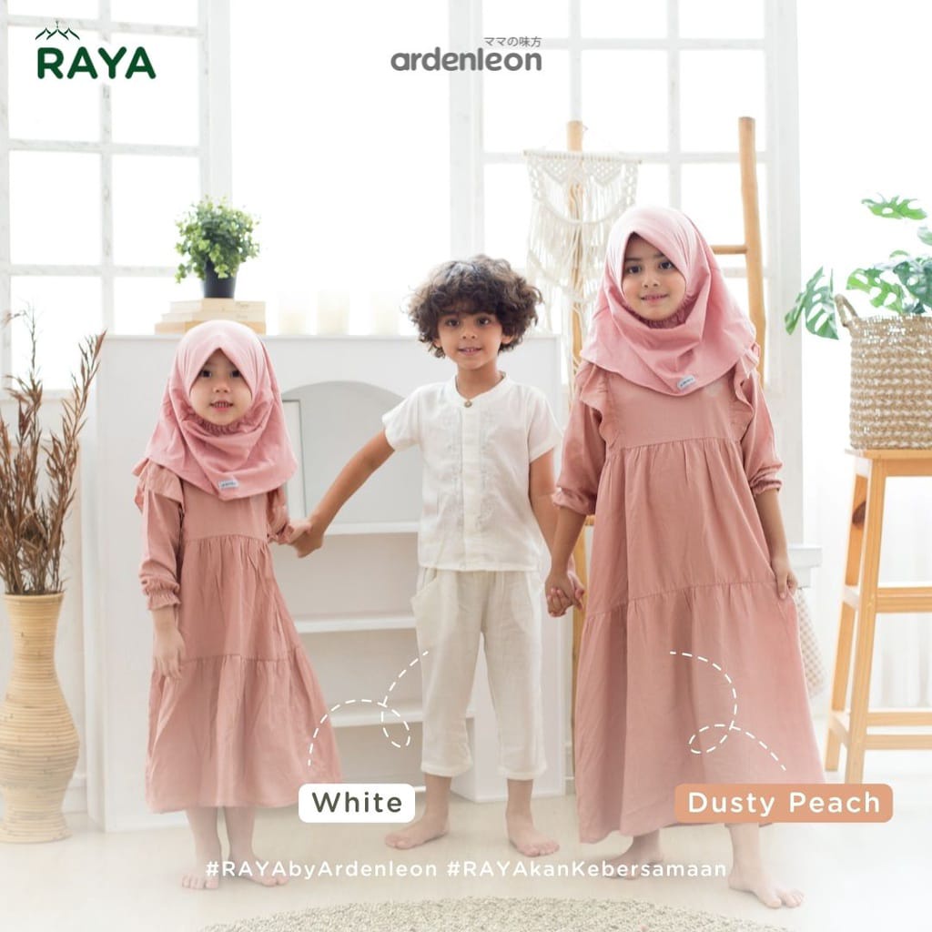 ARDENLEON RUFFLE GAMIS GIRL BORDIR / Gamis RUFFLE Arden Raya Collection Anak Perempuan