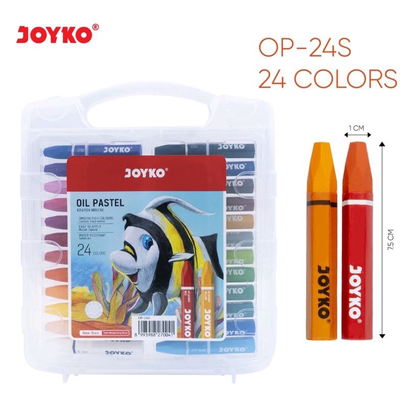 

Crayon Krayon Minyak Oil Pastel Joyko 24 warna