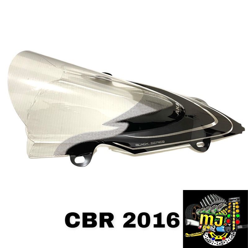 Winsil Akai Black series Cbr Facelift 2016 / Visor Cbr 2016 Facelift/winshield cbr 2016-2018 smoke bening pekat-mj_motorshop