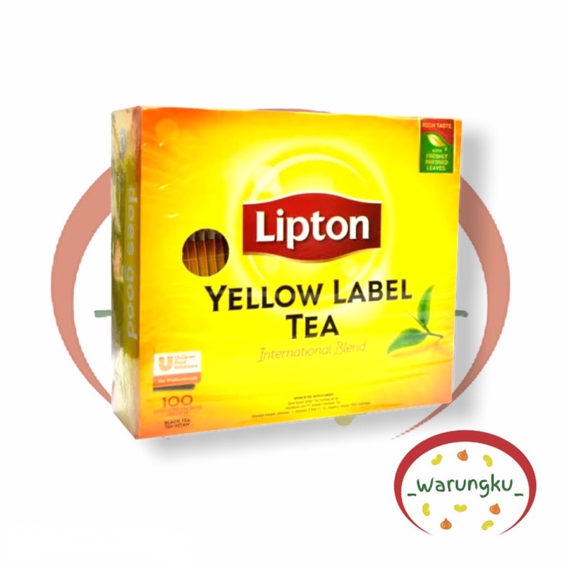 TEH LIPTON ENVELOPE 100 bags Yellow Tea Label