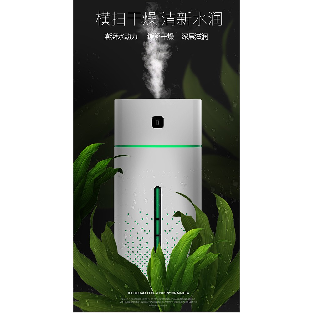 Air Humidifier Aromatherapy Oil Diffuser RGB Night Light 1000ml - HUMI KS-600--Taffware