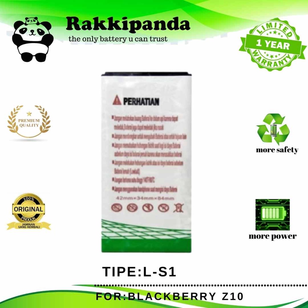 (R/K)- RakkiPanda - LS1 Blackberry Z10 Batre Batrai Baterai