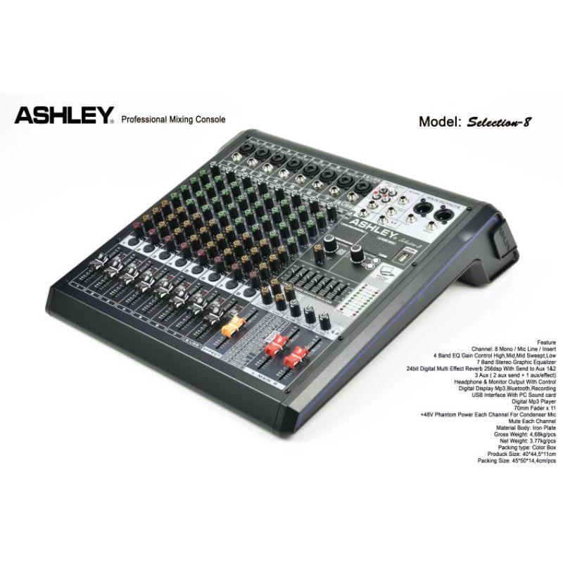 MIXER AUDIO ASHLEY SELECTION 8-8 CHANEL ORIGINAL TERBAIK
