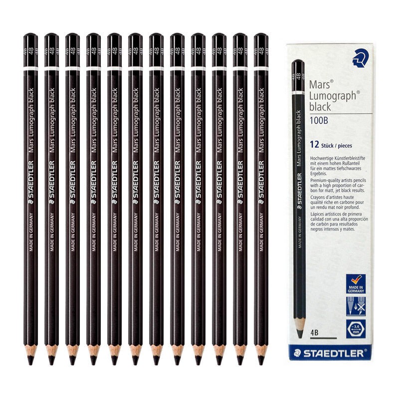 Staedtler Pencil Mars Lumograph 100 4B Black / Pensil 4B