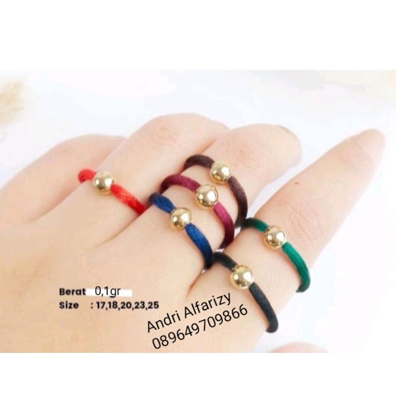 cincin tali satin mix emas Semar Jawa kadar 10k berat 0,1gr