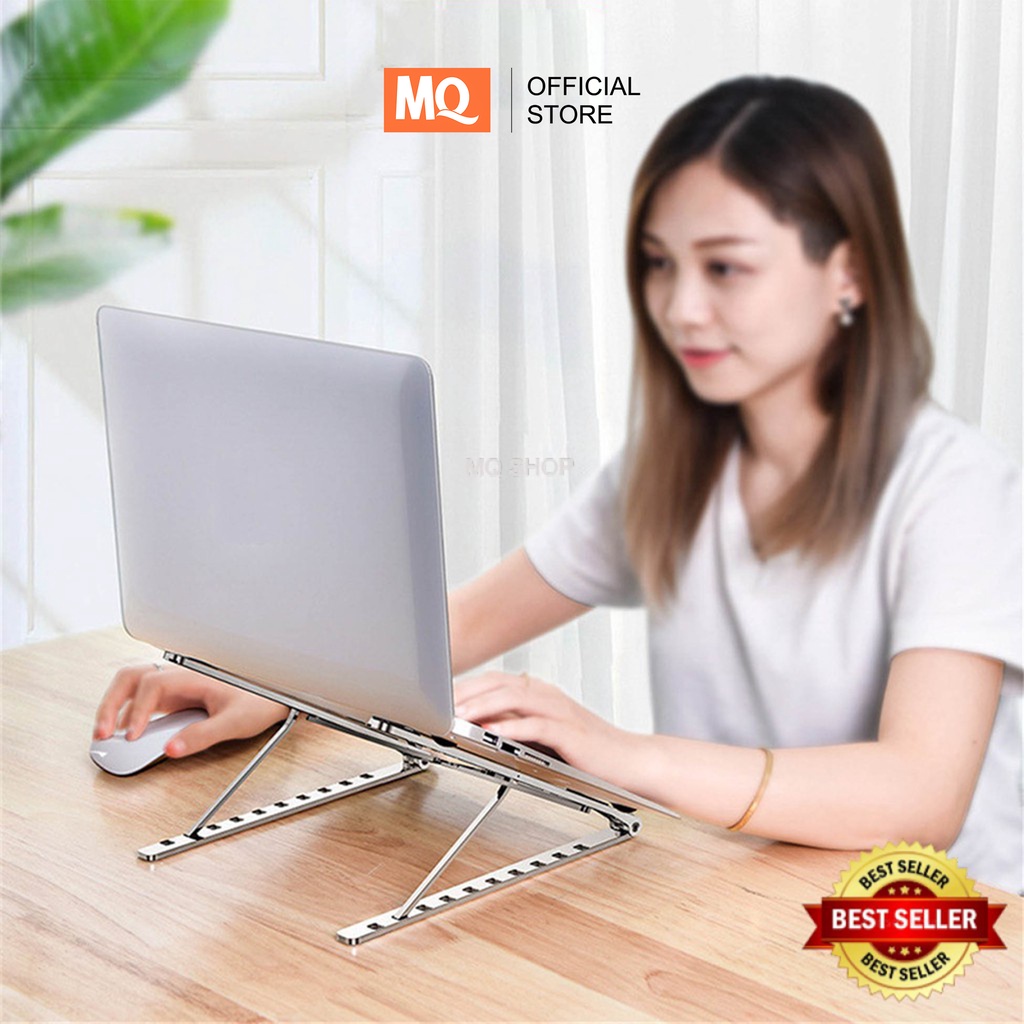 MQ Laptop Stand Holder Portable Aluminium Multifungsi Anti Slip Untuk Laptop/Notebook LS-001