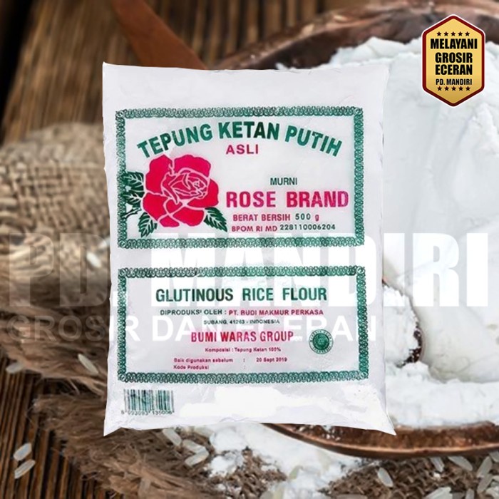 

Ketan-Beras-Tepung- Rose Brand Tepung Ketan Putih 500 Gr -Tepung-Beras-Ketan.