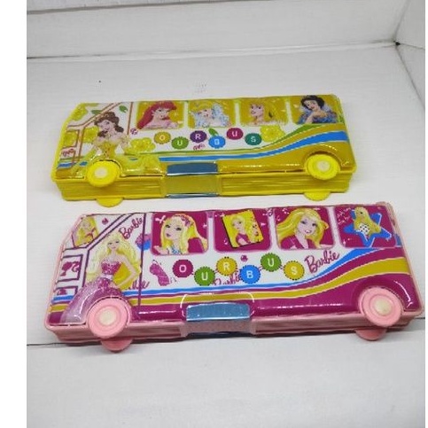 

tempat/kotak pensil BUS & MOTOR princess, barbie & LOL BR