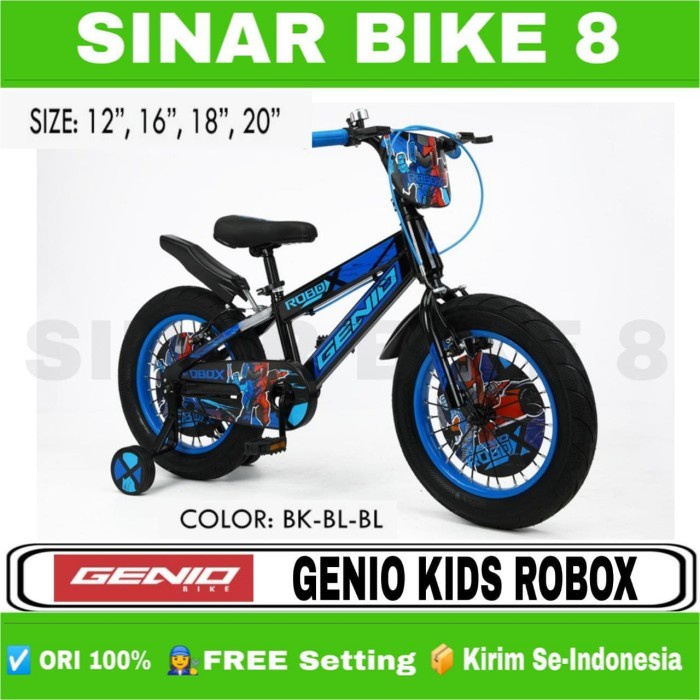 Sepeda Anak Laki BMX GENIO KIDS ROBOX Ukuran 12&quot; 16&quot; 18&quot; dan 20 Inch