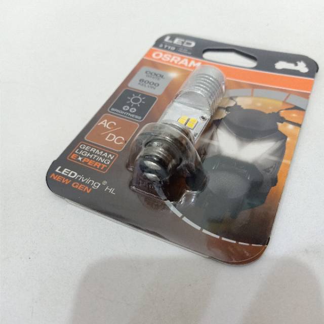 LAMPU  LED OSRAM PUTIH  T19 K1 12V/5/6W BEAT .MIO M3 VEGA ZR DLL ARUS AC/DC TINGGAL PASANG-3