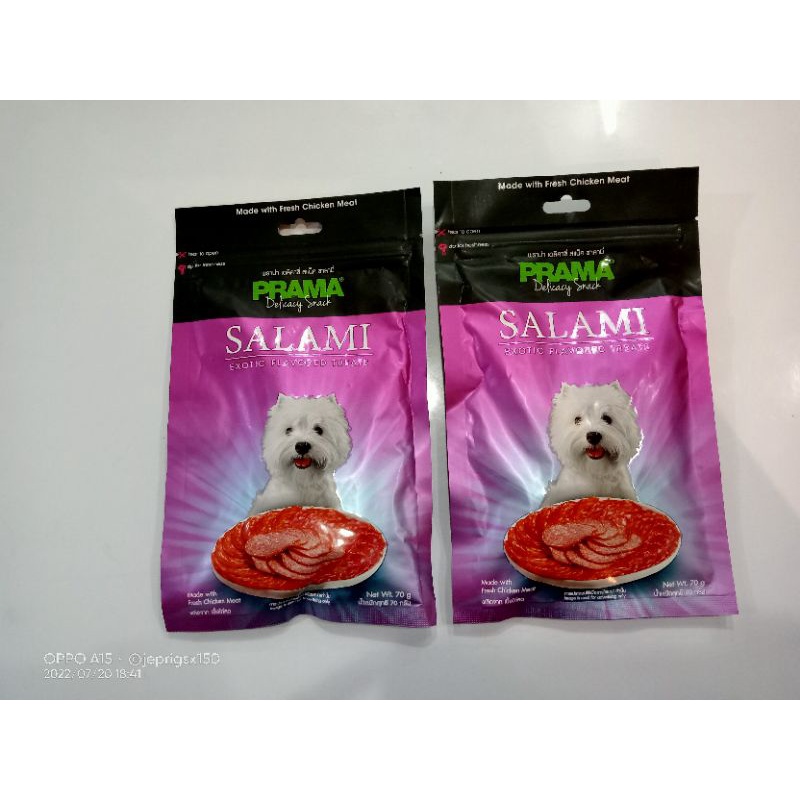 prama chiken silami 70gr snack anjing prama-cemilan anjing murah