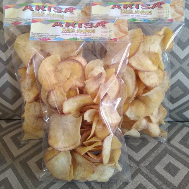 

Makanan ringan keripik singkong manis pedas oleh-oleh Banyuwangi