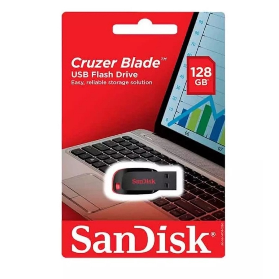 SanDisk Cruzer Blade USB 2.0 Flash Drive 128GB