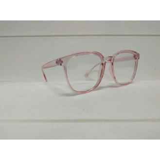 TOMSTORE.ID  Kacamata Wanita Pria Optik Anti Sunglass Dengan Fashion Sunglasses Eyewear KUV G005 G006 G007 R297-3 TITIK PINK-PUTIH
