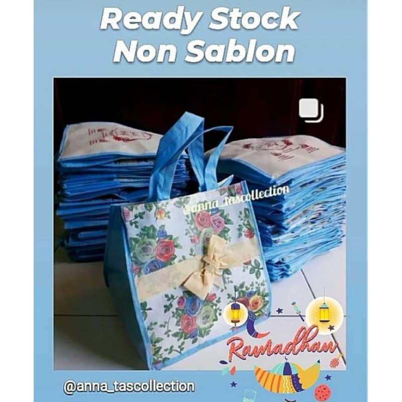 

Tas Spunbond box nasi 22 non sablon ready