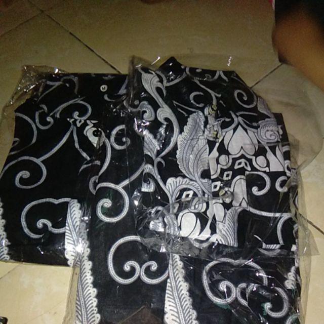 Batik Couple Keluarga Sania Ruffle Ori Ndoro Jowi Dnt Ulir Putih