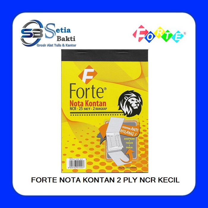 

Nota Kontan FORTE 2 Ply NCR Kecil Isi 25 Set - 1 Pcs