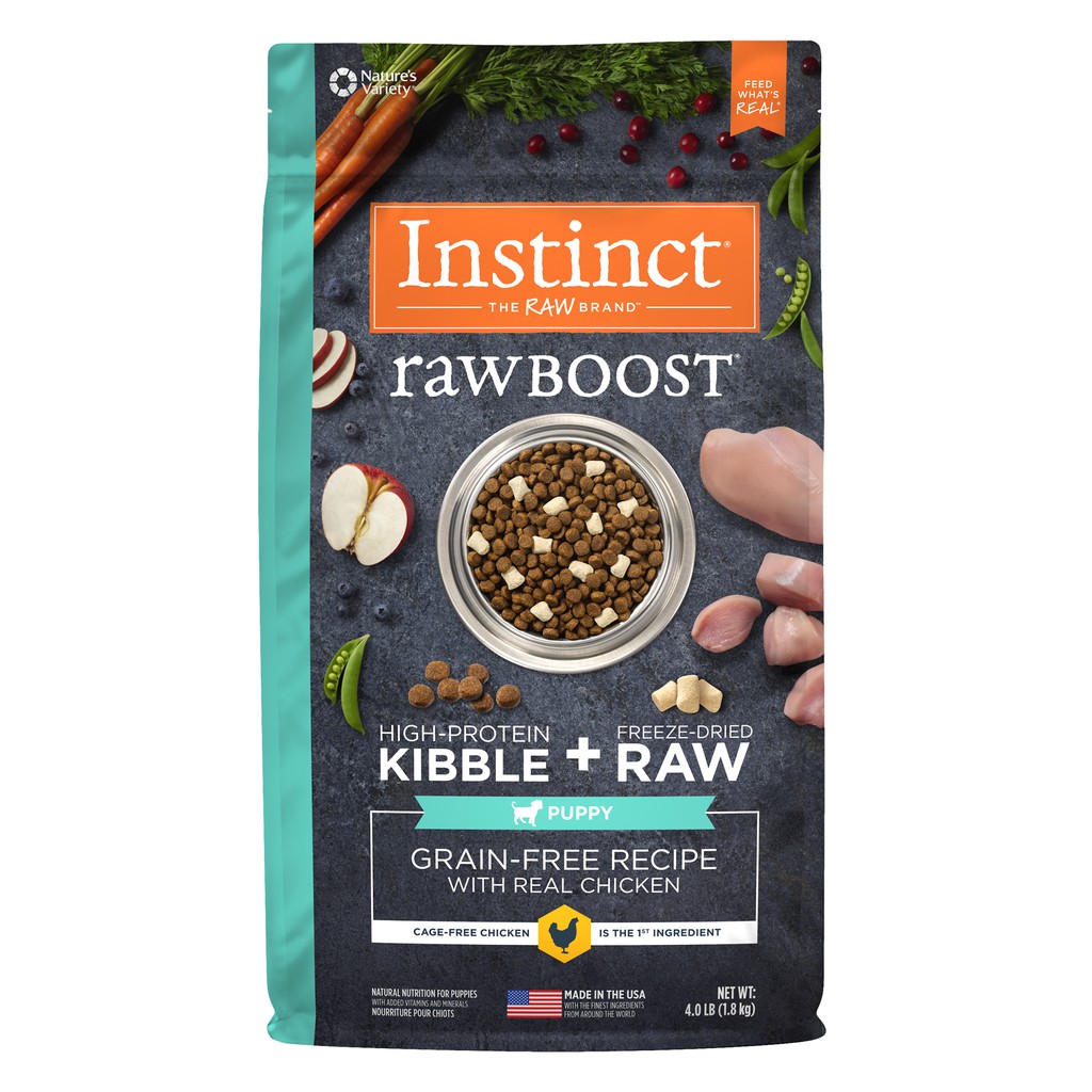 Instinct Dog Food Raw Boost Grain Free Chicken For Puppy Small 4Lb