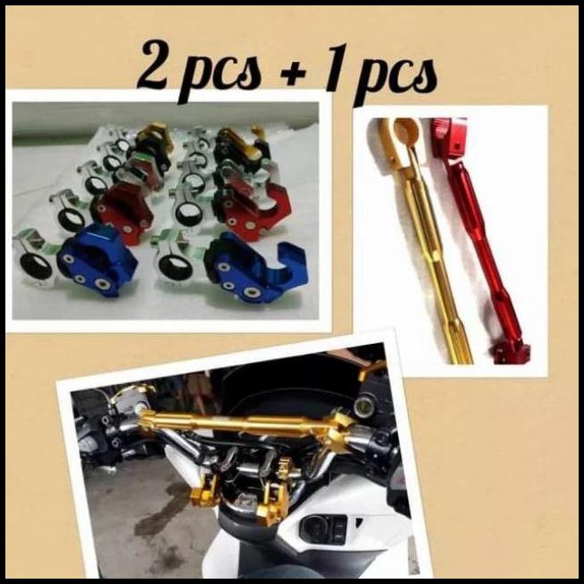 Paket Gantungan Pcx 2 Pcs Dan Stabilizer Stang Pcx 150 Dan 160 - Hitam