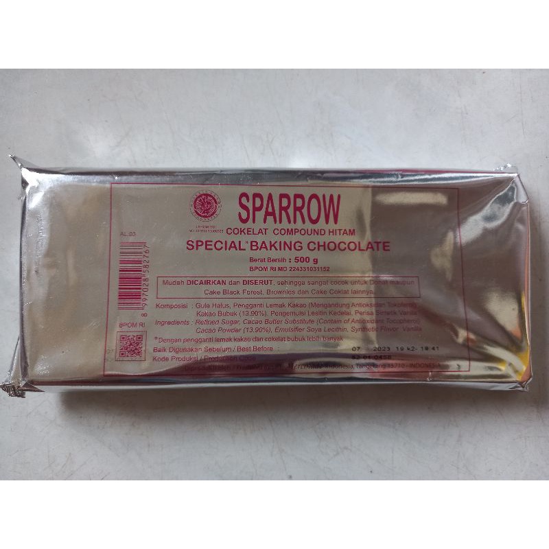 

Coklat Batang Sparrow Coklat compound hitam 500g