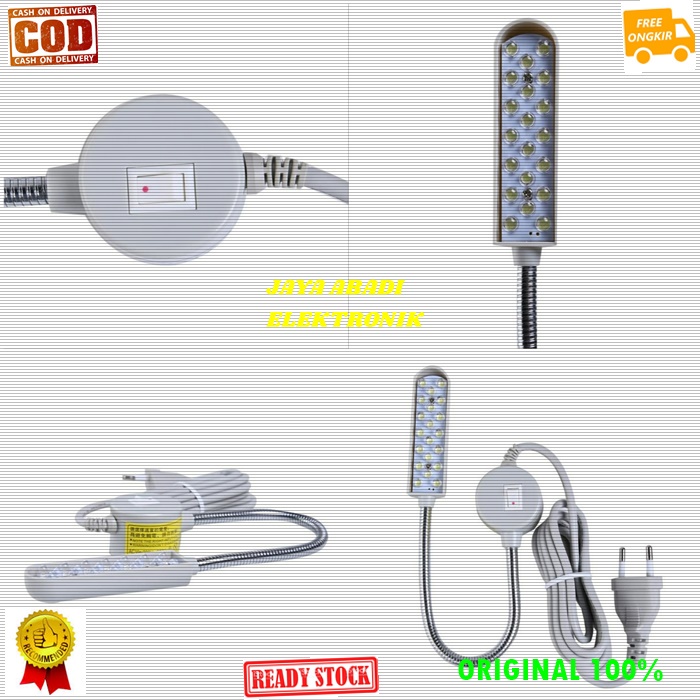 G410 ORIGINAL LAMPU BELAJAR TEMPEL LED MAGNET SAKLAR COLOK SAMBUNGAN RUMAH STEKER SPIRAL FLEXSIBEL C