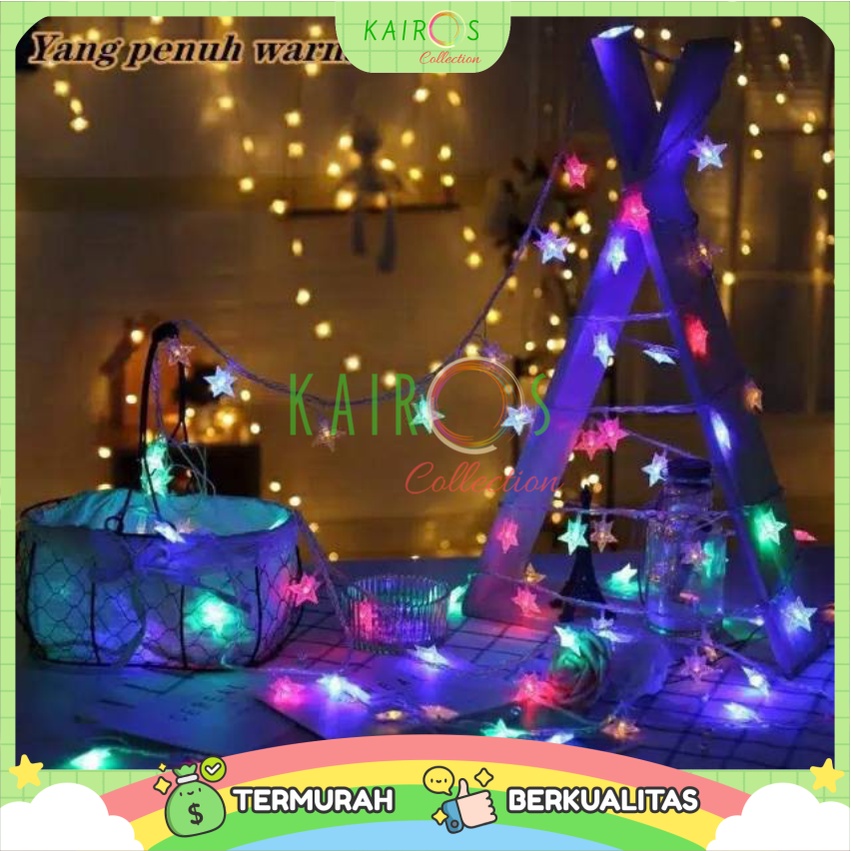 Lampu Hias Bintang Tumblr 10M Lampu Tidur Hias Warna Warni LED