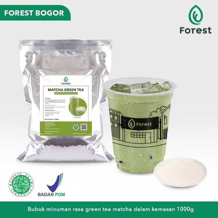 

FOREST Bubuk Minuman Rasa MATCHA GREEN TEA Powder 1000g - Forest Beverage Bogor