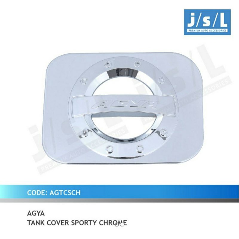 AGYA AYLA Tank Cover Tutup Tangki Sporty Chrome JSL