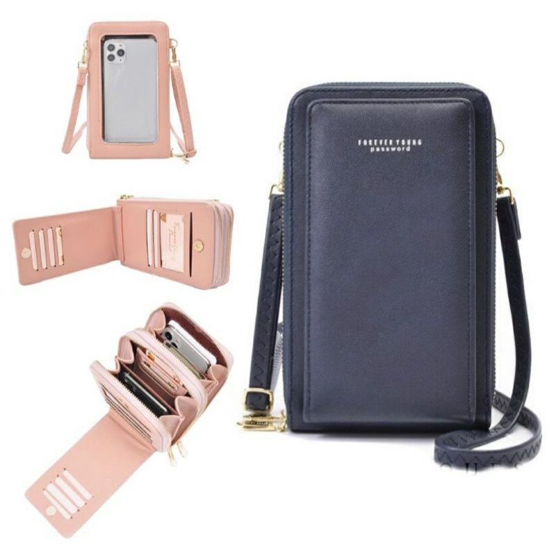 Tas Hp Wanita Touch Screen - Tas Slempang Multifungsi, Bahan Miniso Premium