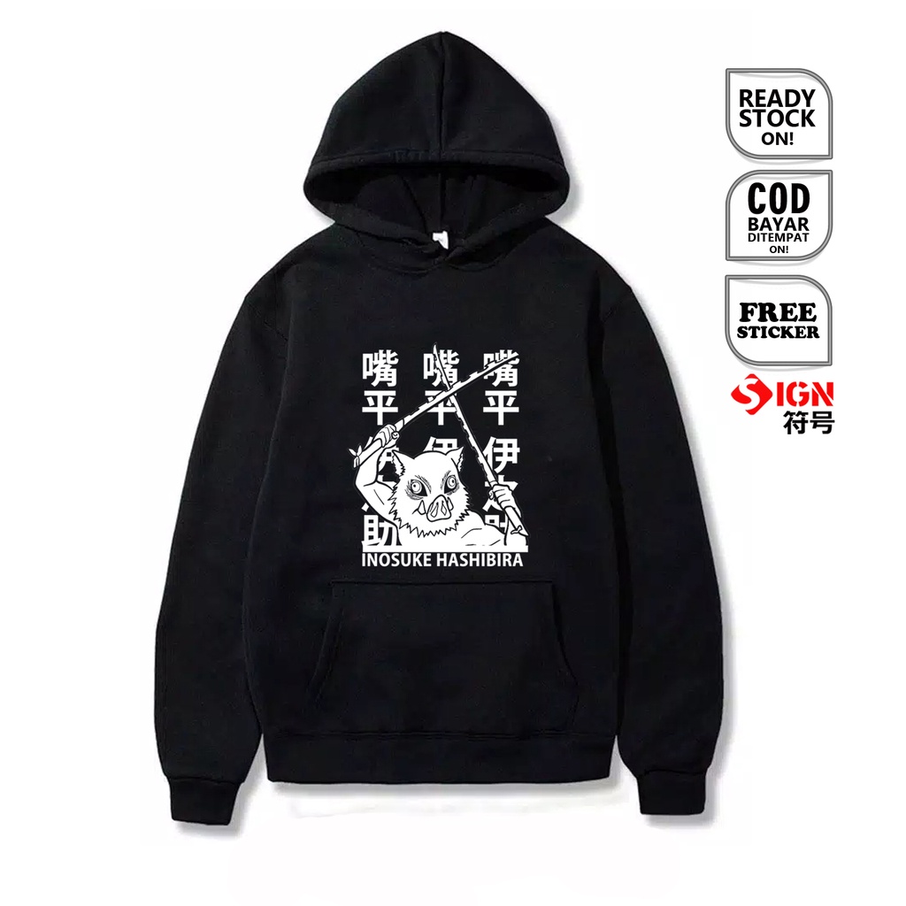 HOODIE ANIME MANGA INOSUKE HASHIBIRA DEMON SLAYER KIMETSU NO YAIBA WIBU OTAKU  BAJU JEPANG COSPLAY JAPAN CULTURE NEZUKO KAMADO TANJIRO KOKUSHIBO ZENITSU AGATSUMA AOI KANZAKI DOMA SIGN CLOTH