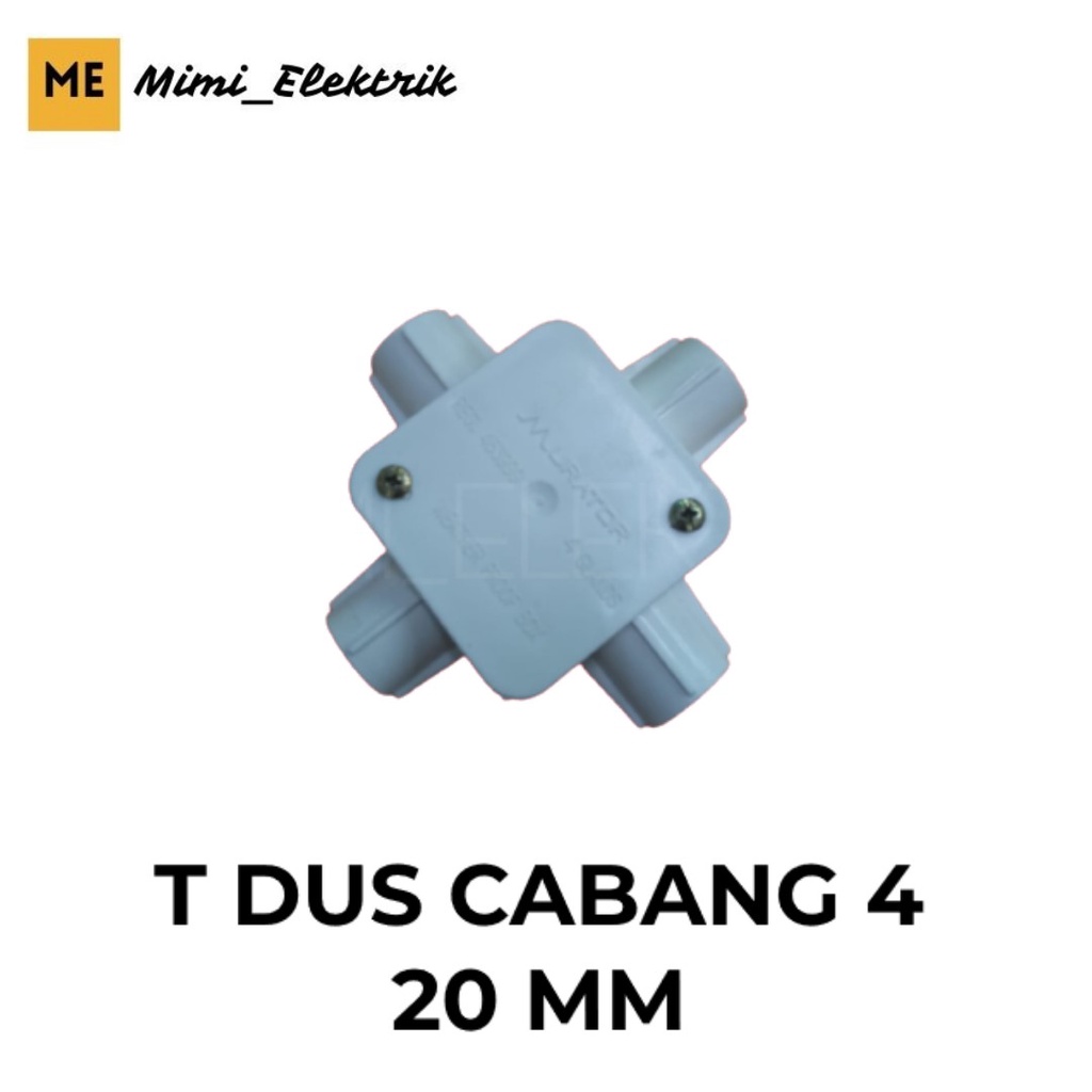 T Dus Cabang 4 , 20mm MURATOR