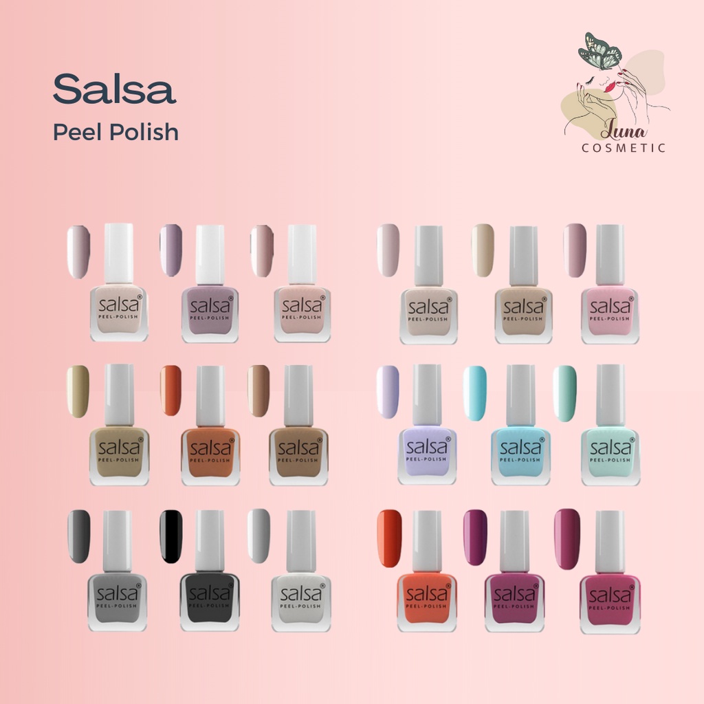 SALSA Peel Polish - Kutek Peel Off Lupas Breathable Hijab Friendly isi 3 / kuteks halal BPOM