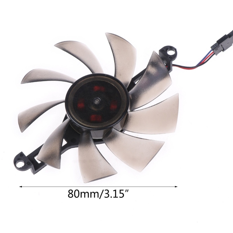 Bt 1PC 80mm Untuk Radeon RX 580 RX5500 XT 3pin VGA Fan Kartu Grafis Kipas Pendingin