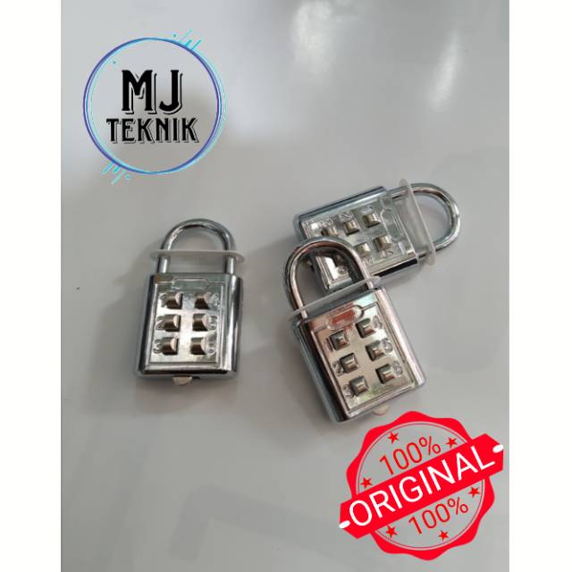 Gembok Angka 6 digit Ukuran 30mm Asli Original