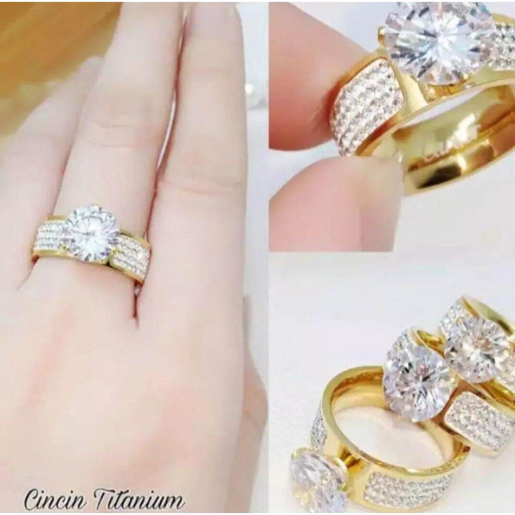 CINCIN PERMATA TITANIUM PERHIASAN WANITA