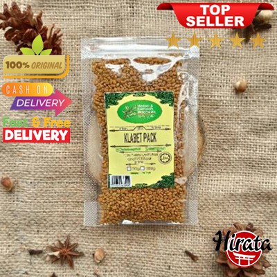 

100GRAM KLABET FENUGREEK PACK ASLI OBAT HERBAL JAMU BUMBU DAPUR MASAK ALAMI REMPAH JSR 100GRAM