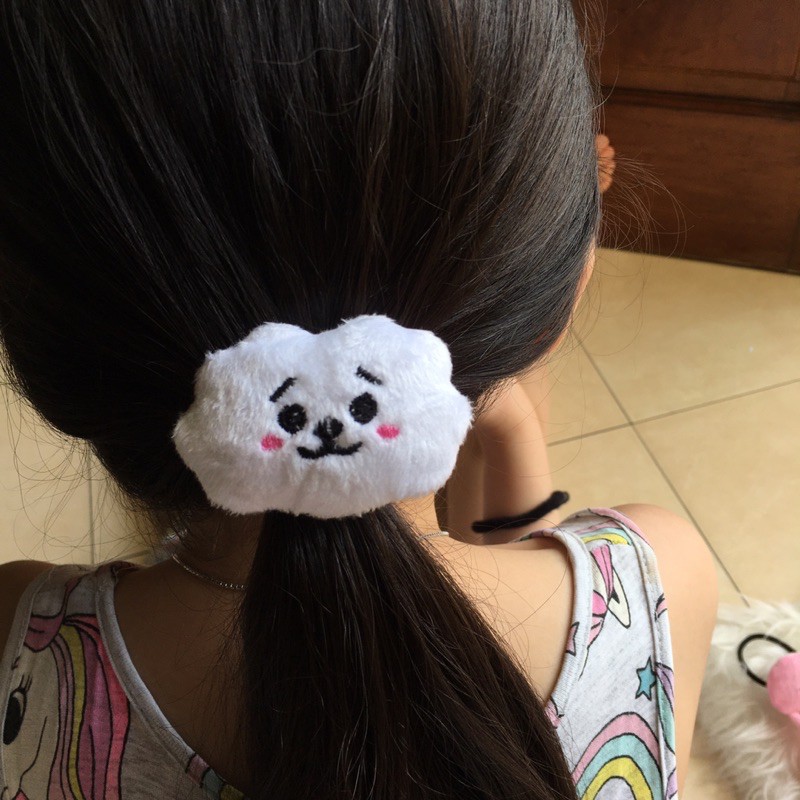 ikat rambut BTS BT21 hair tie lucu tata koya chimmy cooky RJ shooky