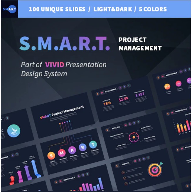 

NS SMART Goals - Project Management PowerPoint Template