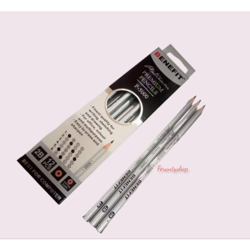 Hot item 1 pcs pensil tulis 2B Benefit platinum P 5000