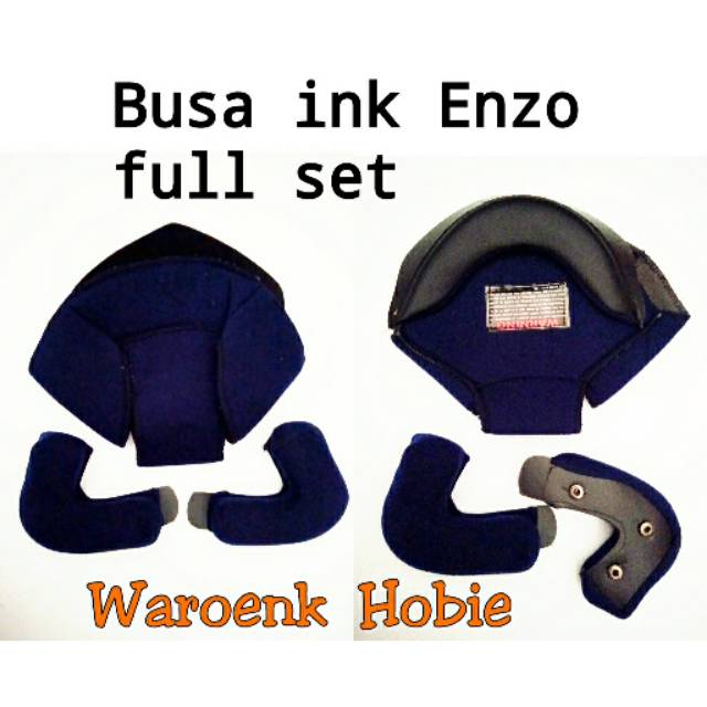 Busa helm ink Enzo full set, aksesoris helm full face & half face