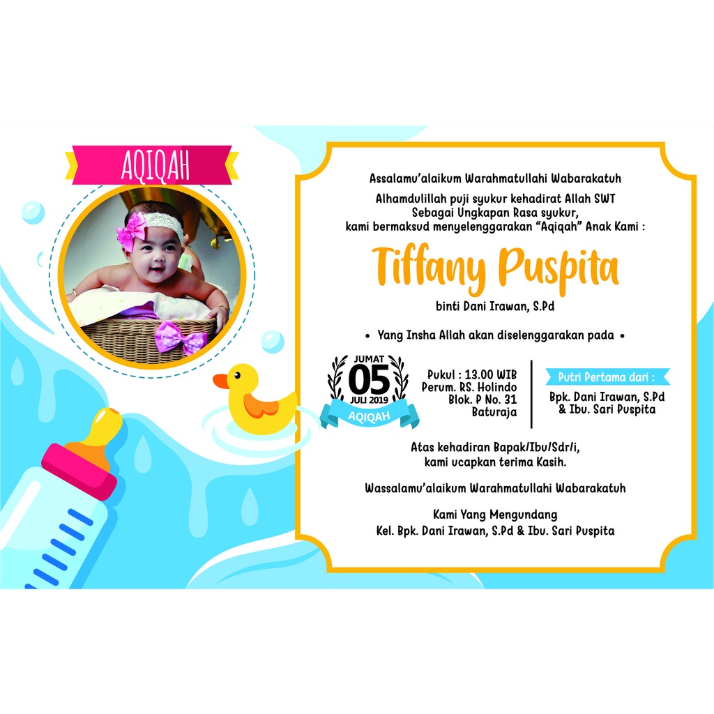 design template undangan aqiqah