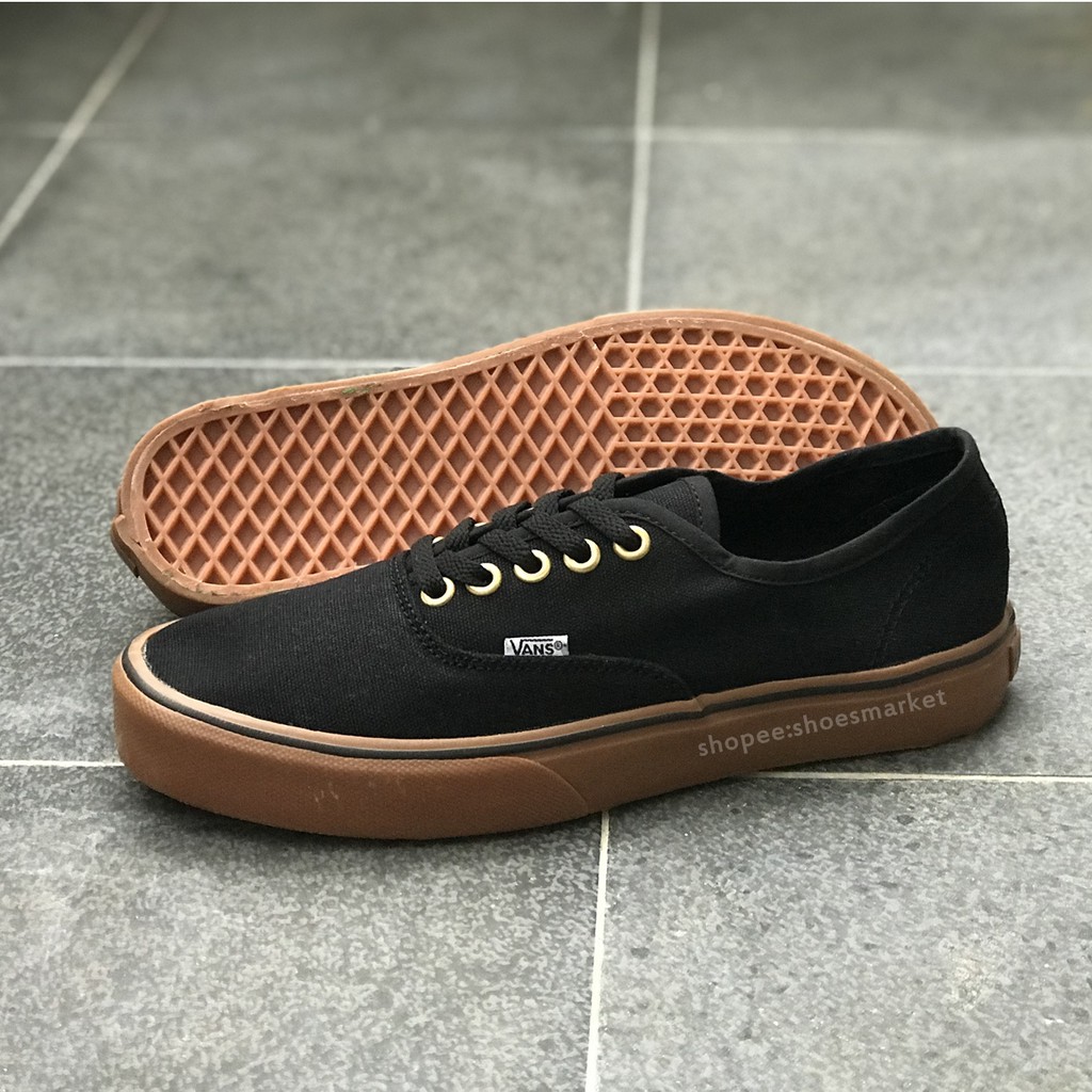 VANS AUTHENTIC BLACK GUM RING GOLD DT